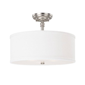 Loft - 3 Light Semi-Flush Mount - in Transitional style - 15 high by 11.25 wide