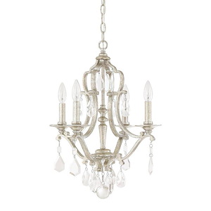 Blakely - Mini Chandelier 4 Light Antique Silver - in Traditional style - 18 high by 21.5 wide - 1221748