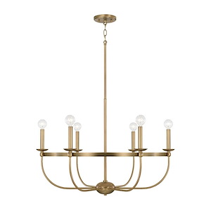 Rylann - 6 Light Chandelier In Contemporary Style-21 Inches Tall and 30 Inches Wide