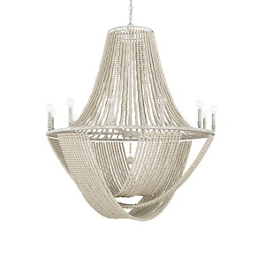 Kayla - Chandelier 12 Light Mystic Sand - in Transitional style - 42 high by 50 wide
