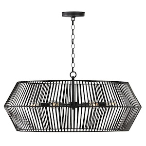Kaiya - 6 Light Chandelier In Modern Style-12.75 Inches Tall and 31 Inches Wide