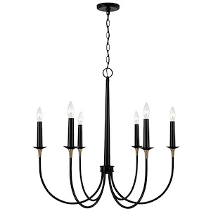 Amara - 6 Light Chandelier In Transitional Style-28.75 Inches Tall and 30.5 Inches Wide - 1117021