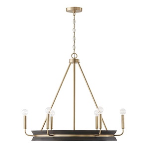 Finn - 6 Light Chandelier In Industrial Style-27.25 Inches Tall and 31 Inches Wide - 1287729