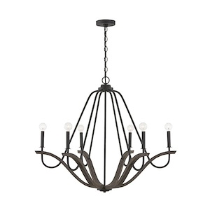 Clive - 6 Light Chandelier In Farmhouse Style-29.5 Inches Tall and 36 Inches Wide