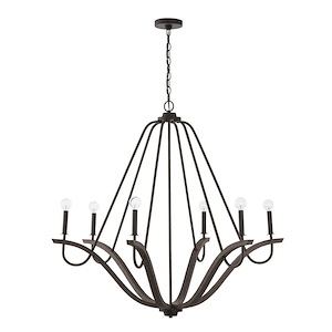 Clive - 6 Light Chandelier In Farmhouse Style-38.5 Inches Tall and 43 Inches Wide