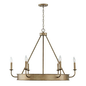 Nole - 6 Light Chandelier In Industrial Style-27.5 Inches Tall and 36 Inches Wide