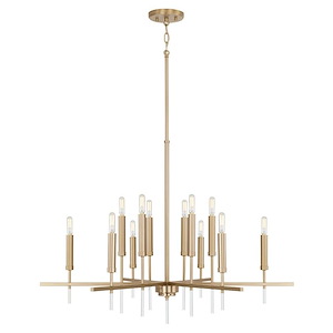 Elora - 12 Light Chandelier In Mid-Century Modern Style-25 Inches Tall and 35 Inches Wide - 1287639