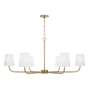 Brody - 6 Light Chandelier In Minimalist Style-21.25 Inches Tall and 47 Inches Wide