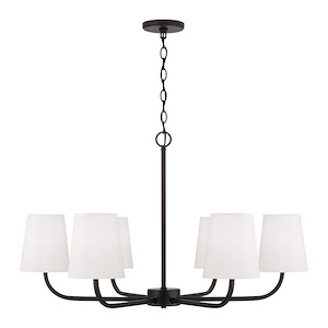Brody - 6 Light Chandelier In Contemporary Style-21 Inches Tall and 34.5 Inches Wide - 1326803