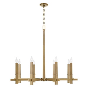 Blake - 8 Light Chandelier In Minimalist Style-33.5 Inches Tall and 39 Inches Wide