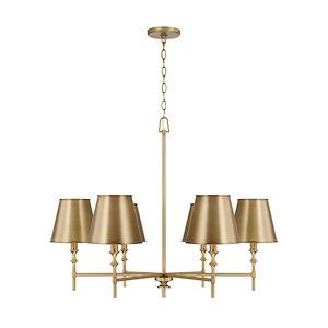 Whitney - 6 Light Chandelier In Mid-Century Modern Style-27 Inches Tall and 34 Inches Wide