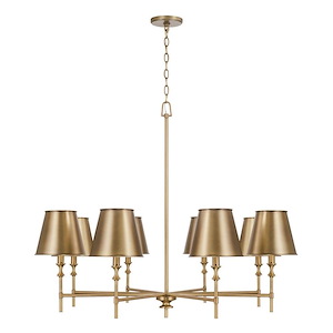 Whitney - 8 Light Chandelier In Mid-Century Modern Style-33 Inches Tall and 41 Inches Wide