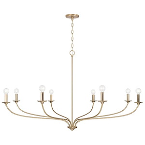 Dolan - 8 Light Chandelier In Minimalist Style-29.75 Inches Tall and 52 Inches Wide