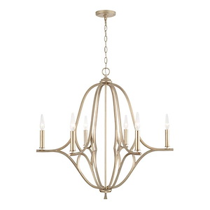 Claire - 6 Light Chandelier In Contemporary Style-31 Inches Tall and 32 Inches Wide - 1287743
