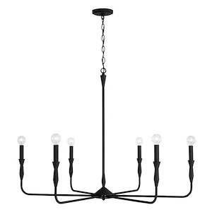 Paloma - 6 Light Chandelier In Contemporary Style-30.5 Inches Tall and 41 Inches Wide - 1287724
