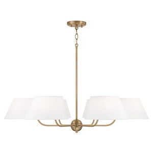 Welsley - 6 Light Chandelier In Contemporary Style-21.25 Inches Tall and 36 Inches Wide - 1288633