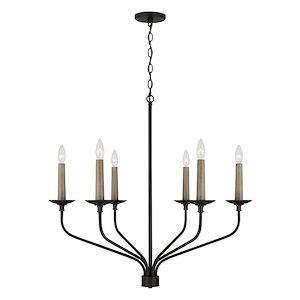 Wilder - 6 Light Chandelier In Farmhouse Style-30.5 Inches Tall and 32 Inches Wide - 1326671