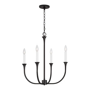 Decklan - 4 Light Chandelier In Contemporary Style-25 Inches Tall and 21.25 Inches Wide - 1326698