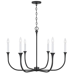 Decklan - 6 Light Chandelier In Contemporary Style-24 Inches Tall and 32 Inches Wide