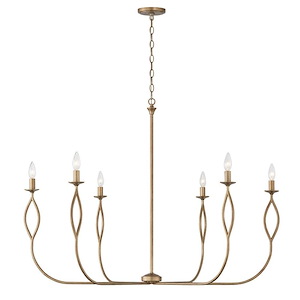 Cohen - 6 Light Chandelier In Contemporary Style-32 Inches Tall and 44 Inches Wide - 1326914