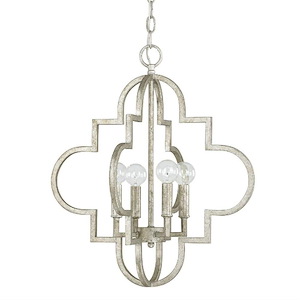 Ellis - 20.25 Inch 4 Light Pendant - in Transitional style - 18 high by 20.25 wide