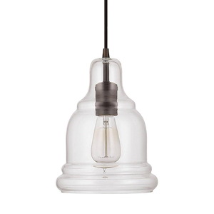 Pendants - 10.75 Inch 1 Light Pendant - in Modern style - 7.5 high by 10.75 wide
