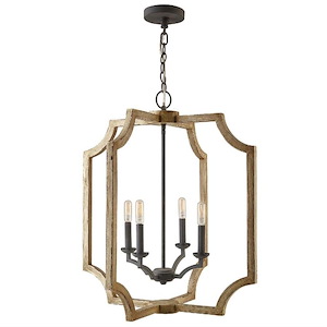 28.25 Inch 4 Light Foyer - in Urban/Industrial style - 25 high by 28.25 wide