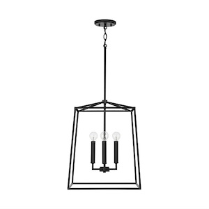 Thea - 4 Light Open Cage Foyer - in Transitional style - 20 Inches Tall and 16 Inches Wide