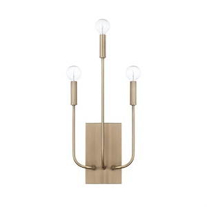 Zander - 3 Light Wall Sconce - in Transitional style - 9 high by 20 wide