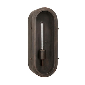 1 Light Wall Sconce - in Industrial style - 7 high by 16.25 wide