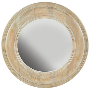 30 Inch Round Decorative Mirror - in Urban/Industrial style - 30 high by 30 wide