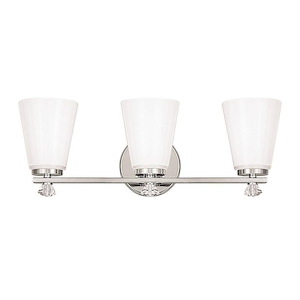 Alisa - 3 Light Traditional Bath Vanity Approved for Damp Locations - in Traditional style - 21 high by 7.75 wide