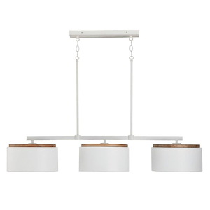 Liam - 3 Light Linear Chandelier In Modern Style-8.5 Inches Tall and 46.5 Inches Wide - 1327114