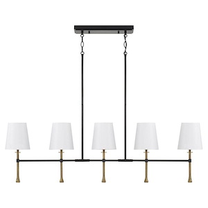 Hollis - 5 Light Linear Chandelier-18.75 Inch Tall and 48 Inch Wide - 1394771