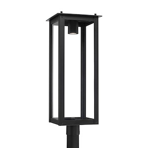 Hunt - 1 Light Outdoor Post Lantern In Contemporary Style-29 Inches Tall and 11 Inches Wide