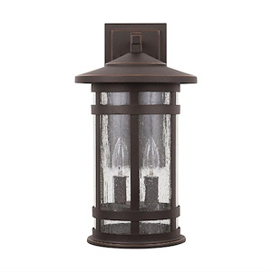 Mission Hills - 2 Light Outdoor Wall Mount - in Urban/Industrial style - 9 high by 16.5 wide Rain or Shine made for Coastal Environments