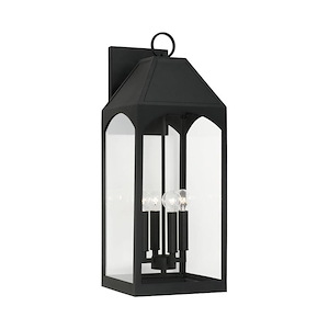 Burton - 4 Light Outdoor Wall Lantern In Transitional Style-26.25 Inches Tall and 9.75 Inches Wide
