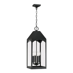 Burton - 4 Light Outdoor Hanging Lantern In Transitional Style-26.5 Inches Tall and 9.75 Inches Wide