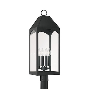 Burton - 4 Light Outdoor Post Lantern In Transitional Style-28.75 Inches Tall and 9.75 Inches Wide - 1117003