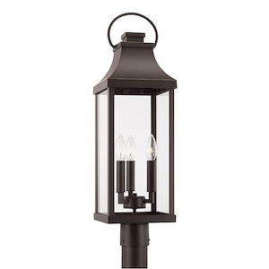 Bradford - 3 Light Outdoor Post Lantern In Traditional Style-26.75 Inches Tall and 8 Inches Wide