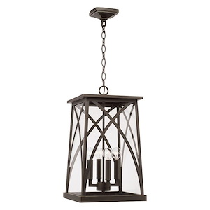 Marshall - 4 Light Outdoor Hanging Lantern In Transitional Style-20.25 Inches Tall and 11.75 Inches Wide