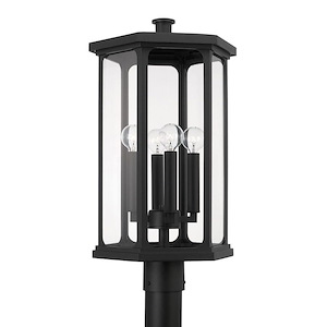 Walton - 4 Light Outdoor Post Lantern In Transitional Style-21.75 Inches Tall and 12 Inches Wide - 1117017