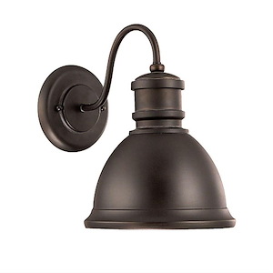 12.5 Inch 1 Light Outdoor Wall Mount - in Urban/Industrial style - 9 high by 12.5 wide