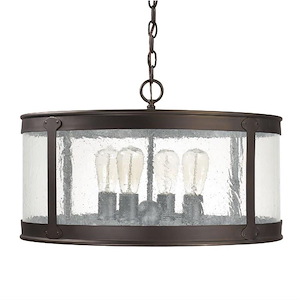 Dylan - 4 Light Outdoor Hanging Lantern - in Urban/Industrial style - 22 high by 12.75 wide