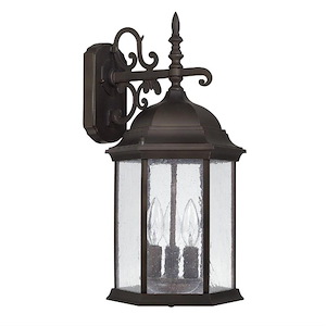 Main Street - 19 Inch 3 Light Outdoor Wall Mount - in Traditional style - 10 high by 19 wide - 522365