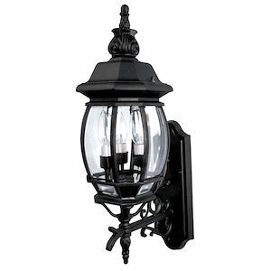 French Country - 3 Light Outdoor Wall Mount - in Traditional style - 8 high by 24 wide