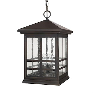Preston - 4 Light Outdoor Hanging Lantern - in Urban/Industrial style - 11 high by 18.5 wide - 1222045