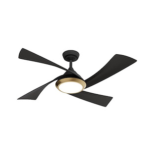 Vespucci - 4 Blade Ceiling Fan with Light Kit-13.13 Inches Tall and 52 Inches Wide