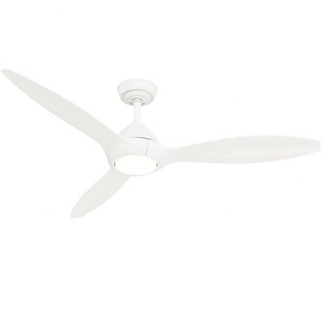 Surea - 3 Blade Ceiling Fan with Light Kit-12.75 Inches Tall and 56 Inches Wide