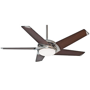 Stealth Dc - 5 Blade 54 Inch Ceiling Fan With Integrated Control System In Rustic Modern Style And Includes 5 Motor Speed Settings